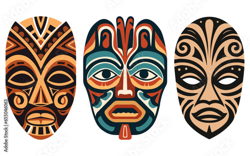 Set of African masks 