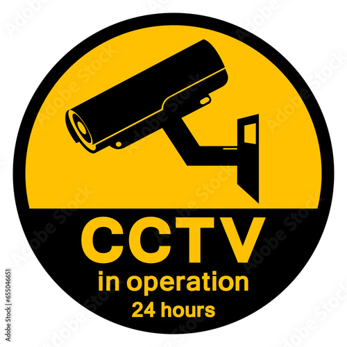 CCTV In Operation 24 Hours Symbol Sign, Vector Illustration, Isolate On White Background Label .EPS10