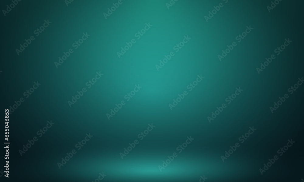 Fototapeta premium Abstract green gradient empty studio room with copy space for you deisgn