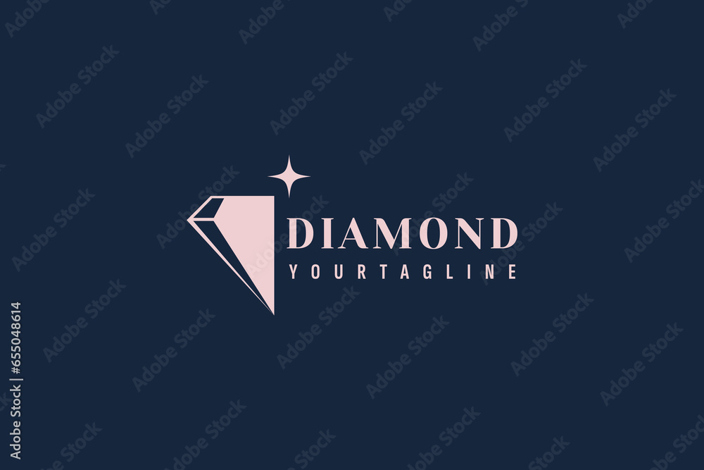 diamond logo vector icon illustration - obrazy, fototapety, plakaty 