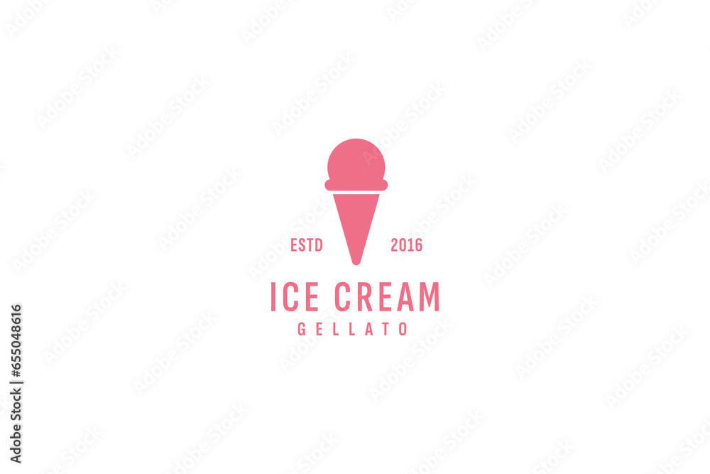 ice cream logo vector icon illustration ice cream logo vector icon illustration
