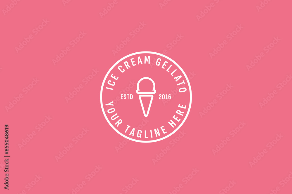 ice cream logo vector icon illustration ice cream logo vector icon illustration