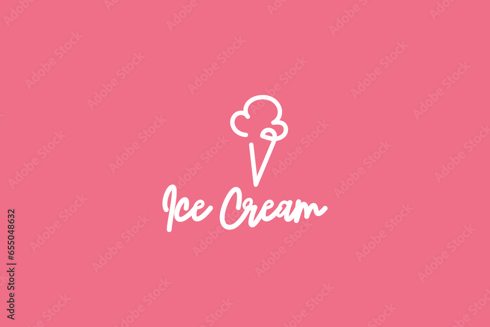 ice cream logo vector icon illustration ice cream logo vector icon illustration