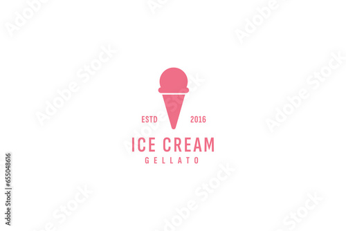 ice cream logo vector icon illustration