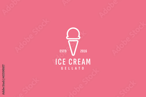 ice cream logo vector icon illustration