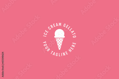 ice cream logo vector icon illustration