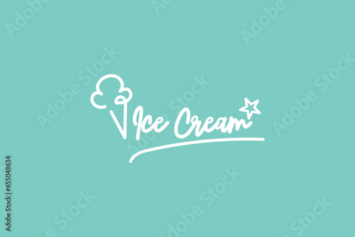 ice cream logo vector icon illustration