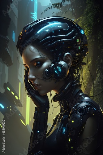 Cyberneticpunk Digital Painting Woman Facepalming in a Futuristic World - A High-Definition Sci-Fi Art Masterpiece with Generative AI




 photo