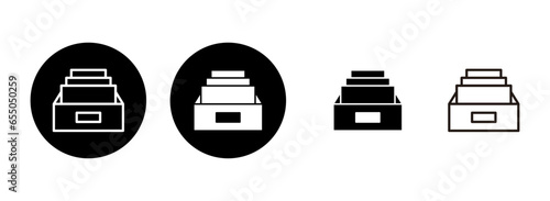 Archive folders icon set illustration. Document vector icon. Archive storage icon.