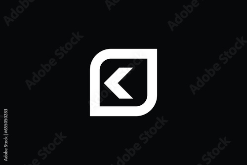 Letter K arrow or k expand arrow trendy vector logo design