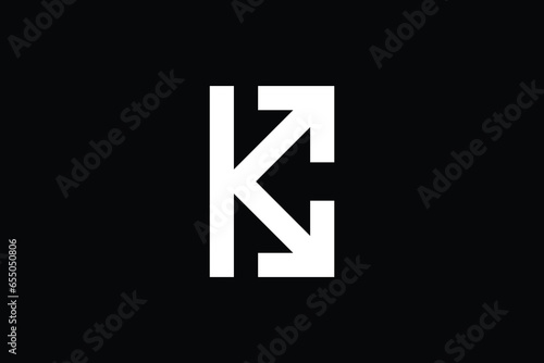 Letter K arrow or k expand arrow trendy vector logo design