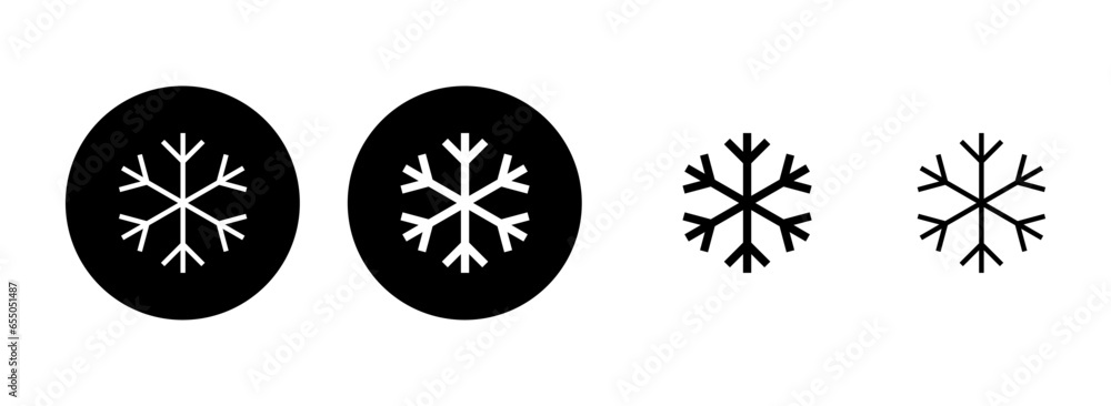 Snow icon set illustration. snowflake sign and symbol Snow icon set illustration. snowflake sign and symbol