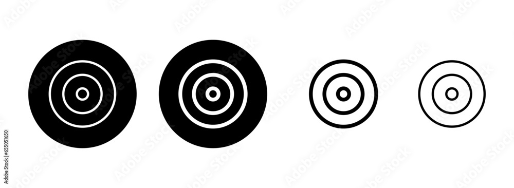 Target icon set illustration. goal icon vector. target marketing sign and symbol