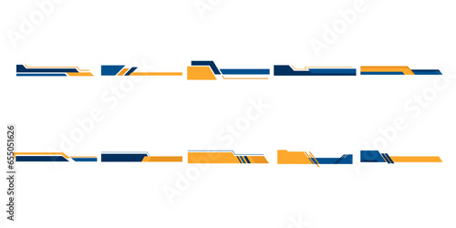 Geometric Footer Business Set