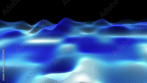 雲海のように光の中を動くパーティクル