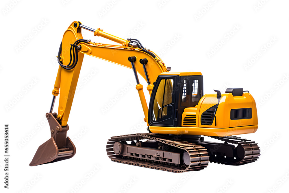 Excavator isolated on a transparent background Excavator isolated on a transparent background