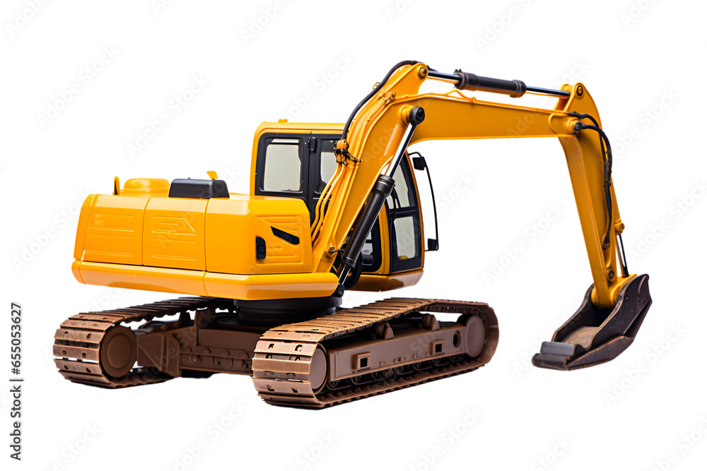 Excavator isolated on a transparent background Excavator isolated on a transparent background