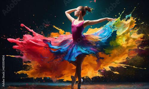a dancing ballerina