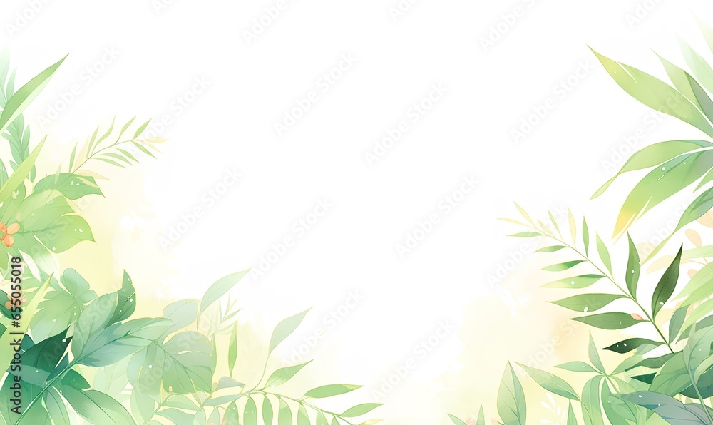 Plant Decoration Background for Text_ Generative AI Plant Decoration Background for Text_ Generative AI