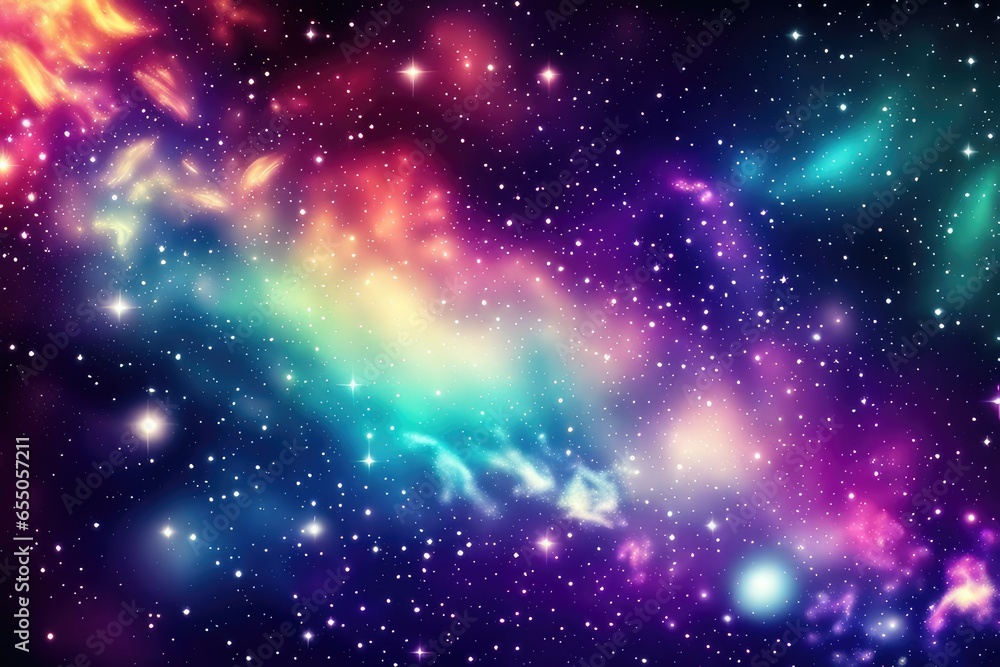 Technicolor galactic scene