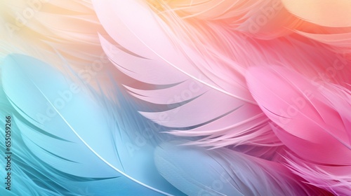 pastel colour feather abstract background photo