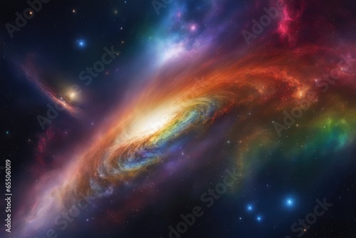 Stellar rainbow spectrum in outer space