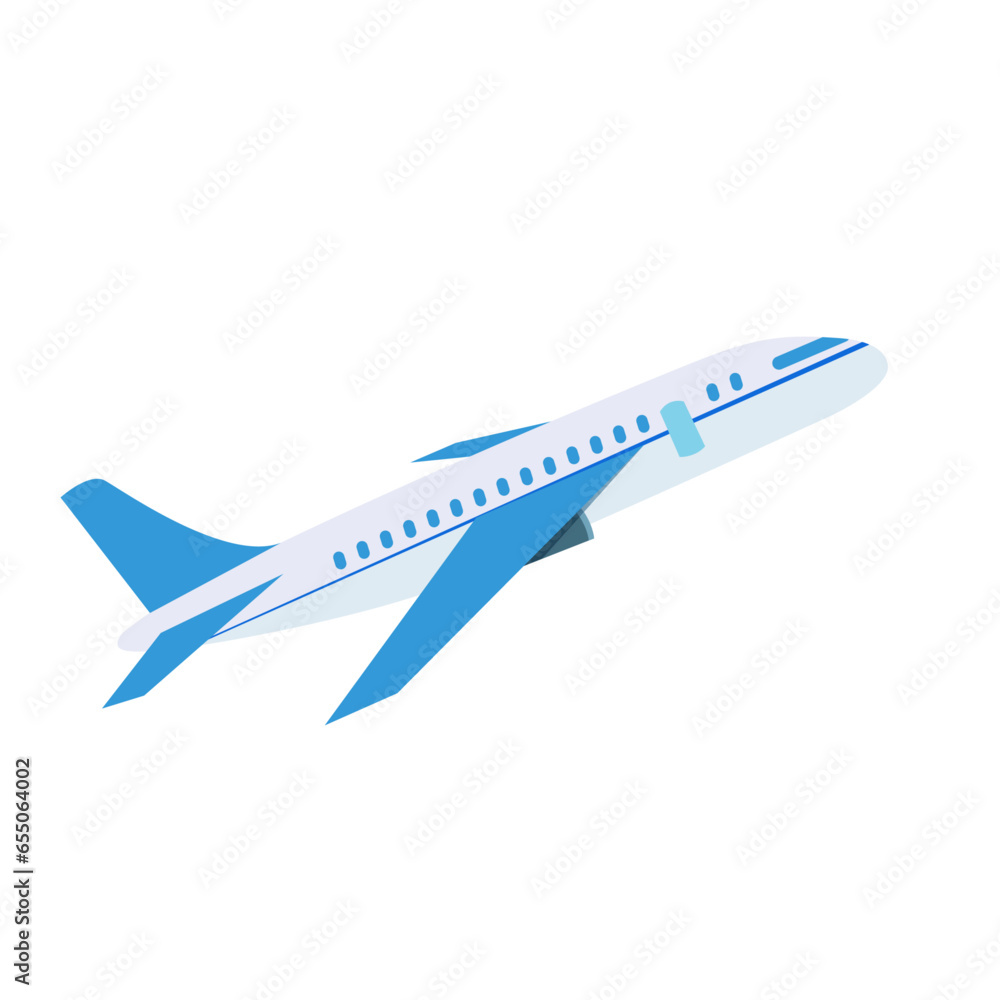 Vector a commercial airplane on white background