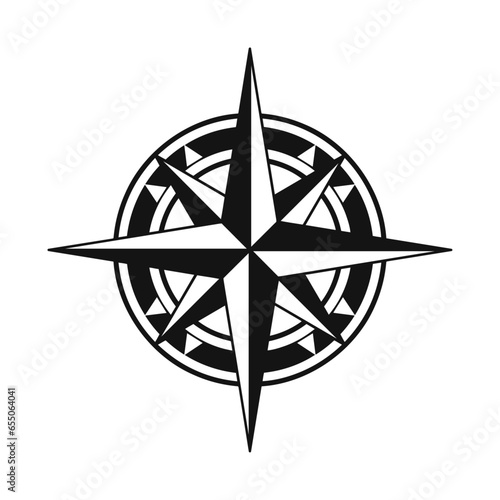 Bild auf Leinwand Vector compass design isolated on white background