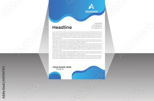Vector letterhead template in abstract style design