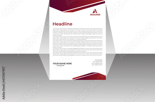 Vector letterhead template in abstract style design