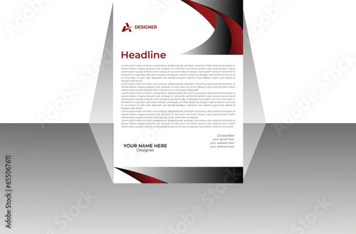 Vector letterhead template in abstract style design