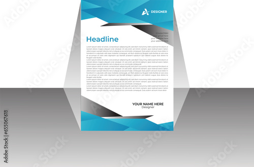 Vector letterhead template in abstract style design