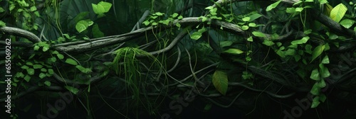 close up of jungle vines, generative AI