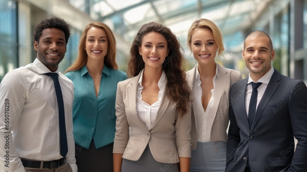 Fototapeta premium Business team leader, Successful female business team.