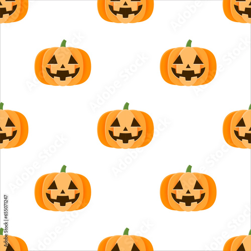 Halloween pumpkin seamless pattern background.