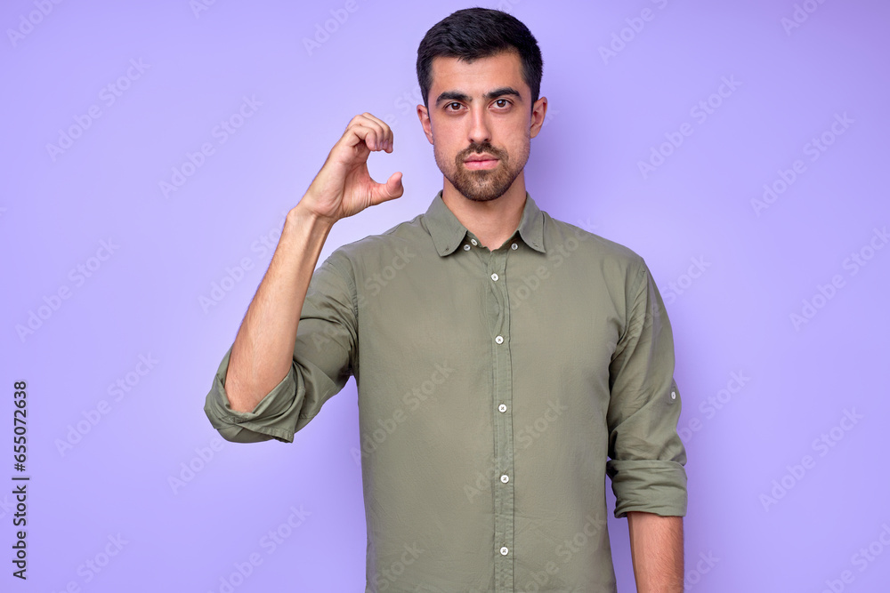 letter C spelling by man's hand in American Sign Language (ASL) on blue background, closeup portrait, confident Caucasian guy demonstrating the letter G. sign language symbol for deaf human letter C spelling by man's hand in American Sign Language (ASL) on blue background, closeup portrait, confident Caucasian guy demonstrating the letter G. sign language symbol for deaf human