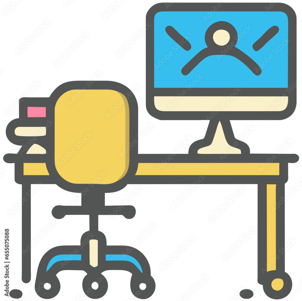 isolated working table icon