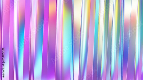 Seamless iridescent silver holographic chrome foil background 