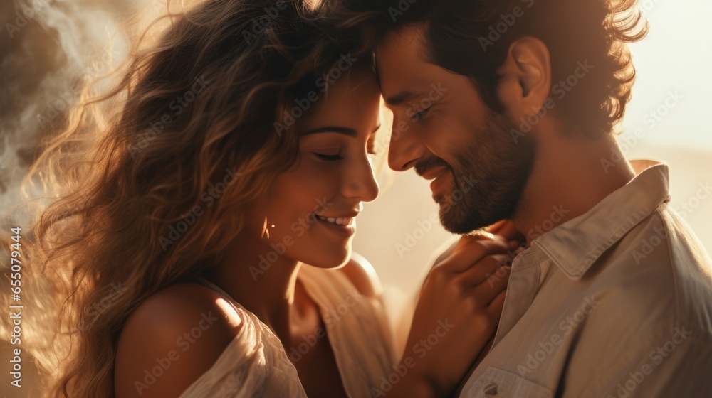 a wealthy young Middle Eastern couple embracing their love story a wealthy young Middle Eastern couple embracing their love story