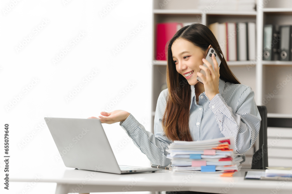 Asian people independent investment consultant captured in her element at office, donning formal business shirt. Her poised demeanor epitomizes blend of tradition modernity in today finance world Asian people independent investment consultant captured in her element at office, donning formal business shirt. Her poised demeanor epitomizes blend of tradition modernity in today finance world