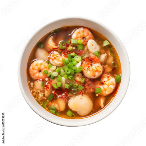 Bowl of Tom Yum Kung Thai food 