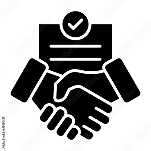 Contract negotiation icon