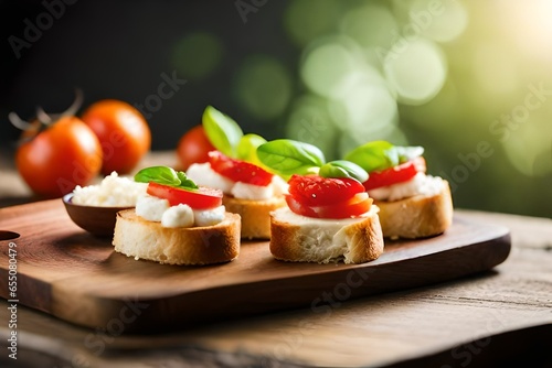 bruschetta with tomato and basil