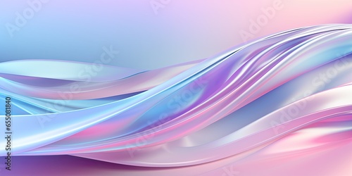 Abstract 3D Background, colorful holographic wavy waves flowing liquid paint.