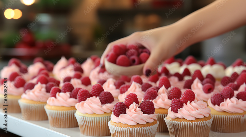 hands holding cupcakes HD 8K wallpaper Stock Photographic Image