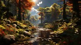 Captivating Natural Tranquility: A Breathtaking Journey Through Autumns Delight, generative AI