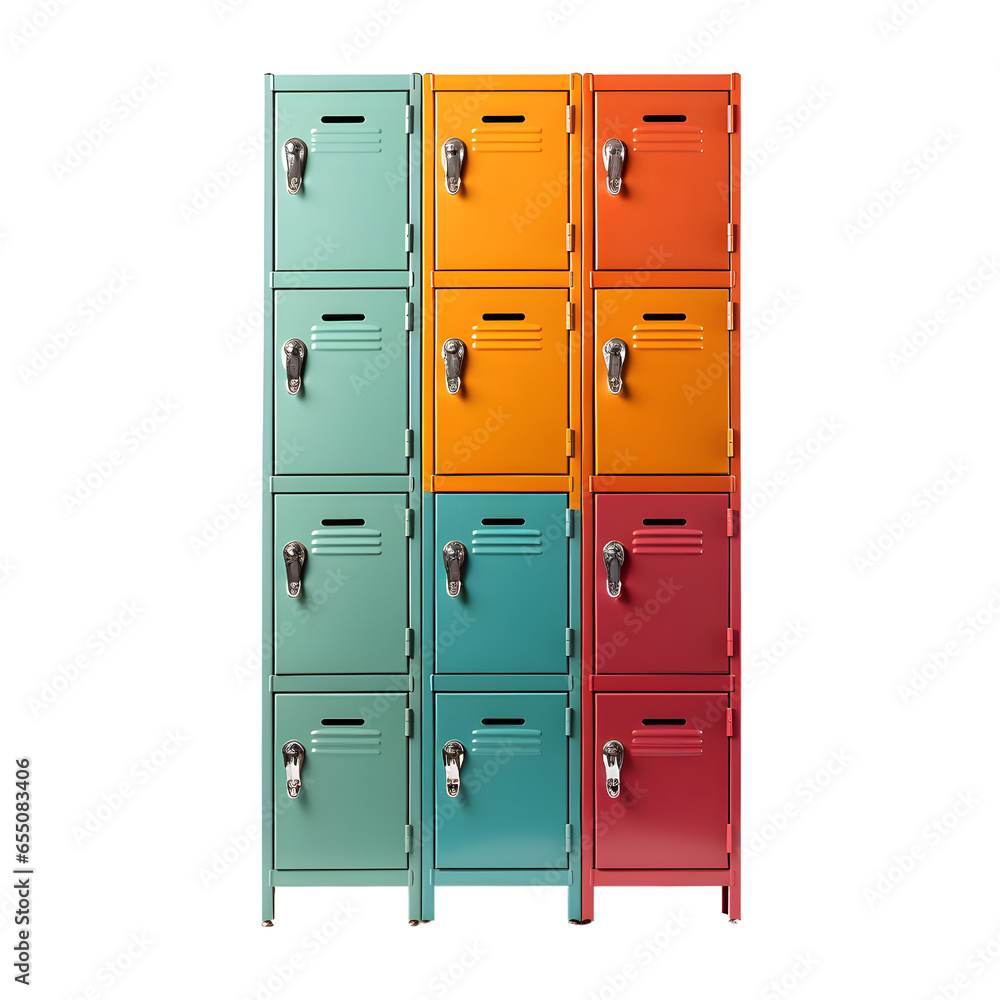 school lockers isolated on transparent background school lockers isolated on transparent background