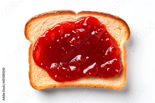 Plate with toast and jam