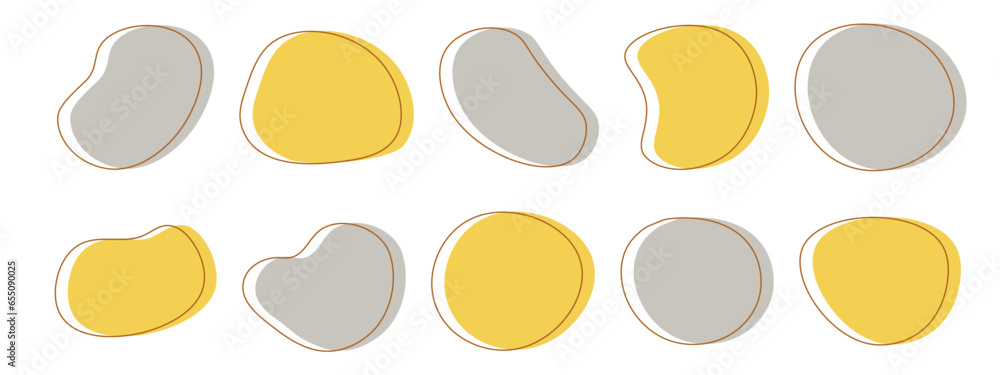 かわいい抽象的なゆるゆるフレーム 流体シェイプ 流動体 Set of cute abstract shapes.Vector loose frame. かわいい抽象的なゆるゆるフレーム 流体シェイプ 流動体 Set of cute abstract shapes.Vector loose frame.