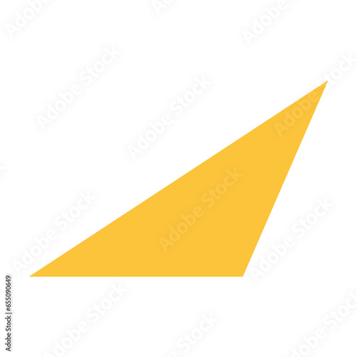 orange scalene triangle basic 2d shapes, geometric scalene triangle icon